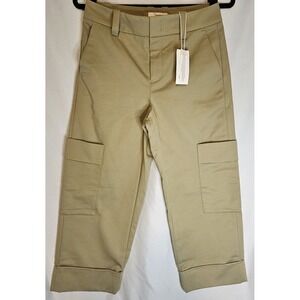 NWT Vince Women's Cotton Cropped Utility In The Color Spa (Tan) Size 2